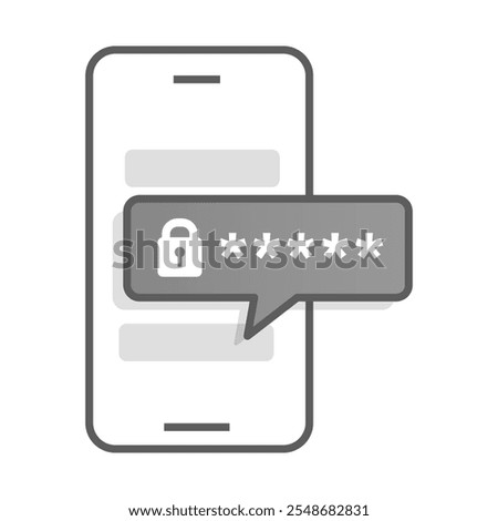 Enter Mobile Number Icon – Mobile Phone with Keypad, Representing Contact Input and User Information