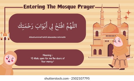 Enter the mosque with your right foot while reciting the prayer: 'Bismillahi wa as-salatu' ala Rasulillah' and hope that this place will become a source of blessings.