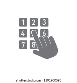 enter number pin icon