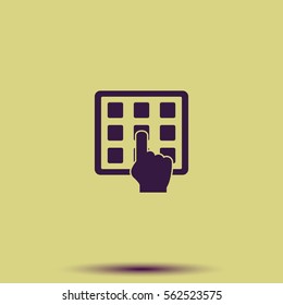 Enter pin code icon.