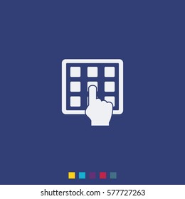 Enter pin code icon.