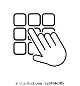 enter pin code icon, pin vector, safety illustration