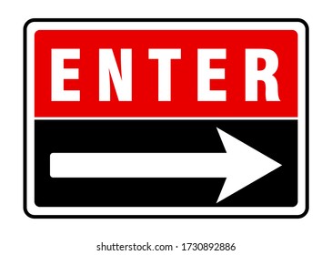 Enter (Right Arrow) Sign, enter sign