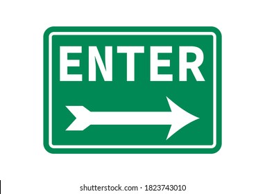 Enter Right Arrow Sign vector image