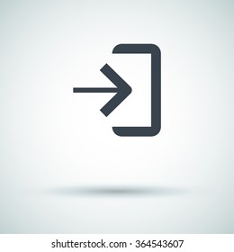 Enter sign isolated minimal icon. Door line vector icon for websites and mobile minimalistic flat design.