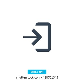 Enter sign isolated minimal icon. Door line vector icon for websites and mobile minimalistic flat design.