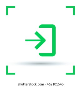 Enter sign isolated minimal icon. Door line vector icon for websites and mobile minimalistic flat design.