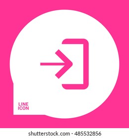 Enter sign isolated minimal icon. Door line vector icon for websites and mobile minimalistic flat design.