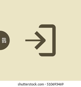 Enter sign isolated minimal icon. Door line vector icon for websites and mobile minimalistic flat design.