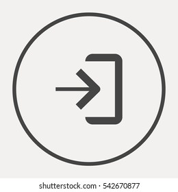 Enter sign isolated minimal icon. Door line vector icon for websites and mobile minimalistic flat design.