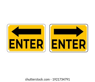 Enter Sign In Vector, Easy To Use And Print Design Templates