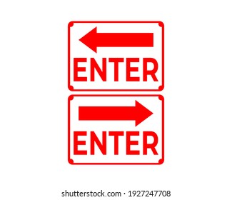 Enter Sign In Vector, Easy To Use And Print Design Templates