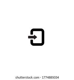 Enter Sign Vector Trendy Style. Get in Icon Illustration
