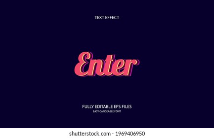 Enter style editable text effect