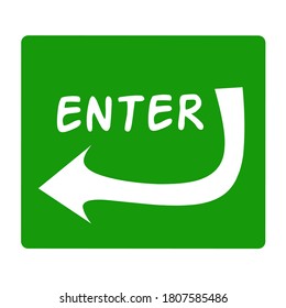
enter symbol in white and red