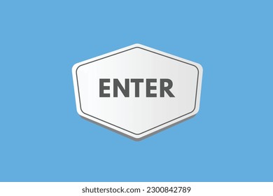 Enter text Button. Enter Sign Icon Label Sticker Web Buttons