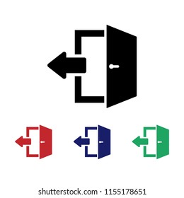 Enter vector icon, Door sign, Flat enter symbol