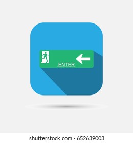 enter vector, sign icon