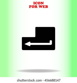 Enter web icon. Black illustration on white background