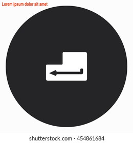 Enter web icon. Gray circle button with white illustration.