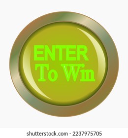 Enter to win button for web click becground,vector