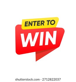 Geben Sie ein, um Contest Banner zu gewinnen - Red Giveaway Speech Bubble Label
