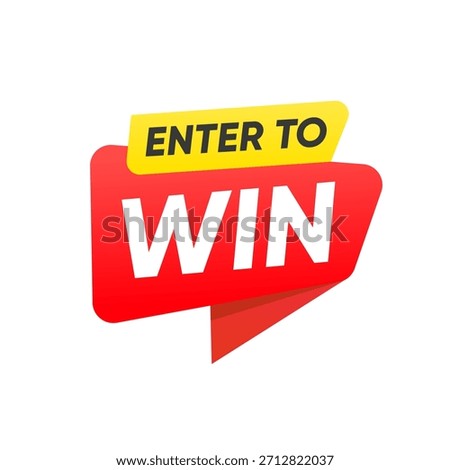 Enter to Win Contest Banner – Red Giveaway Speech Bubble Label