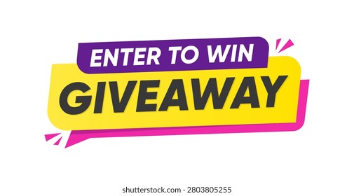 Enter to Win Giveaway Banner Template Promotional Marketing Design