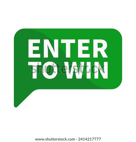 Enter To Win Green Rectangle Shape For Strategy Victory Success Information Announcement
