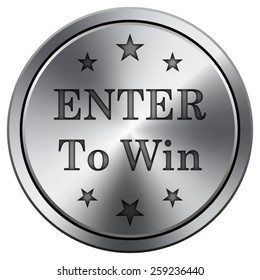 Enter to win icon. Internet button on white background. EPS10 Vector. 