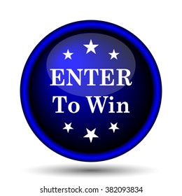 Enter to win icon. Internet button on white background. EPS10 vector
