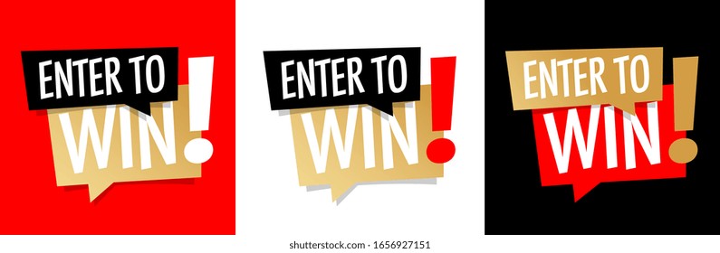 Enter to win on different background - Shutterstock ID 1656927151