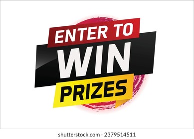 Introduzca para ganar premios concepto de palabra ilustración vector y estilo 3d para usar página de inicio, plantilla, ui, web, aplicación móvil, afiche, banner, volante, fondo, tarjeta de regalo, cupón, papel tapiz