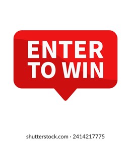 Enter To Win Red Rectangle Shape For Strategy Victory Success Information Announcement
