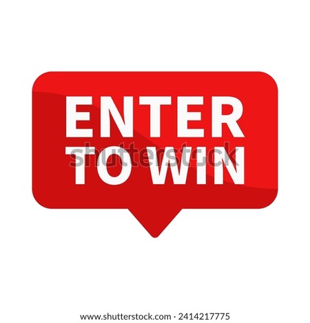 Enter To Win Red Rectangle Shape For Strategy Victory Success Information Announcement
