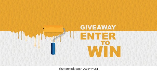 enter to win sign on white background