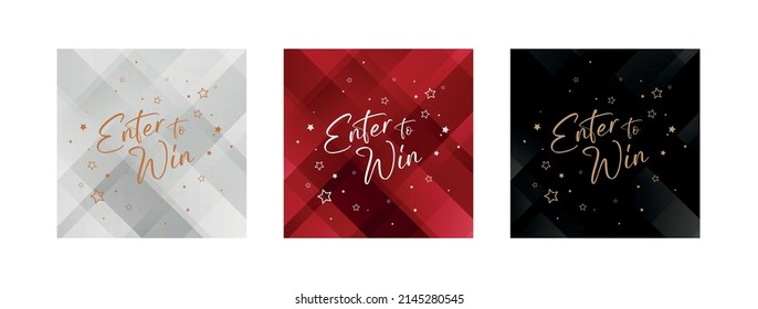 enter to win sign on white background