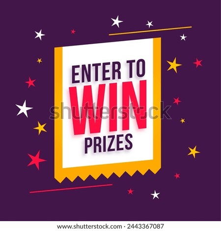 enter to win special present purple background design vector