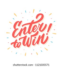 Enter to win! Vector banner.