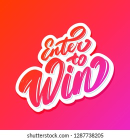 Enter to win! Vector banner.