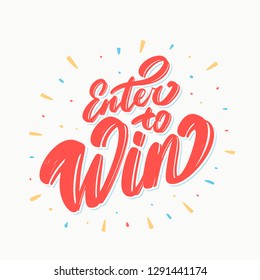 Enter to win! Vector banner.