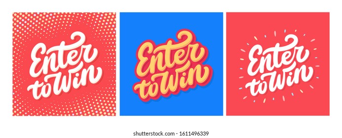 Enter to win! Vector lettering banners set.