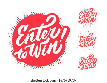 Enter to win! Vector lettering banners set.