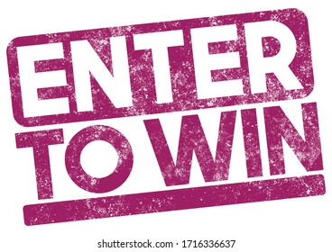 Enter To Win. Vector Purple Stamp.