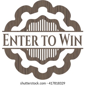 Enter to Win wooden signboards
