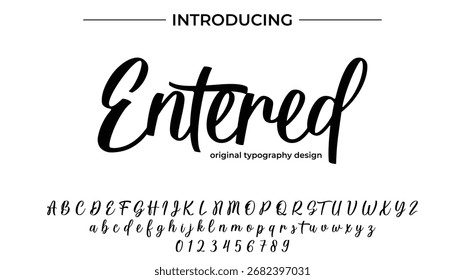 Entered - Elegant Script Font for Smooth Handwritten Design and Creative Typography