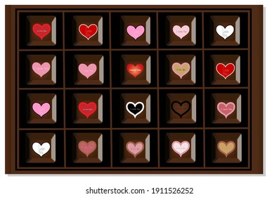 Entering 20 Valentine ILOVEYOU heart chocolate