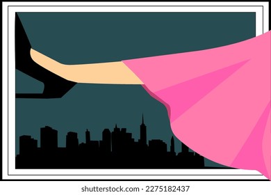 ENTERING THE NEW YORK DIGITAL ARTWORK CONCEPT VECTOR POSTER FOR DESIGN AND DECORATION