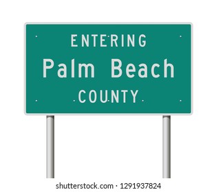 Entering Palm Beach County road sign