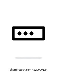 Entering password icon on white background. Vector illustration.